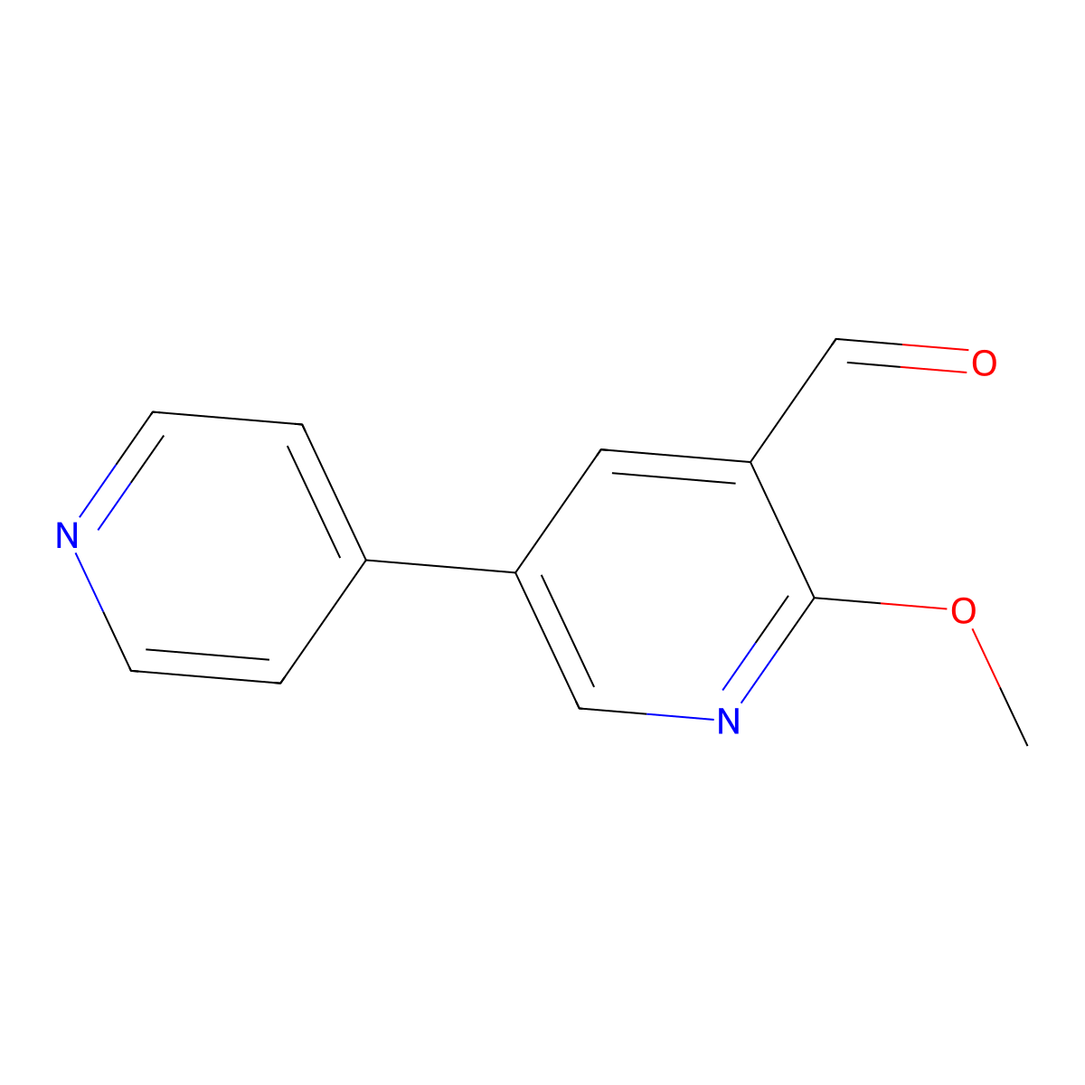 5-(4-Pyridinyl)-2-methoxy-3-pyridinecarboxaldehyde molecular structure, CAS 351410-57-6