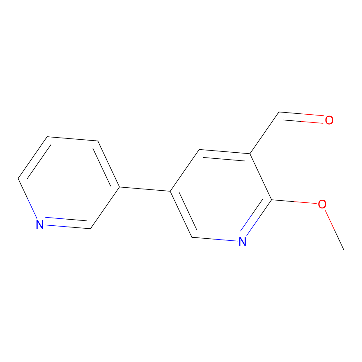 2-Methoxy-5-pyridin-3-ylpyridine-3-carbaldehyde molecular structure, CAS 351410-58-7