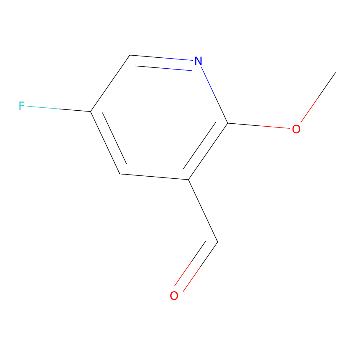 5-Fluoro-2-methoxynicotinaldehyde molecular structure, CAS 351410-62-3