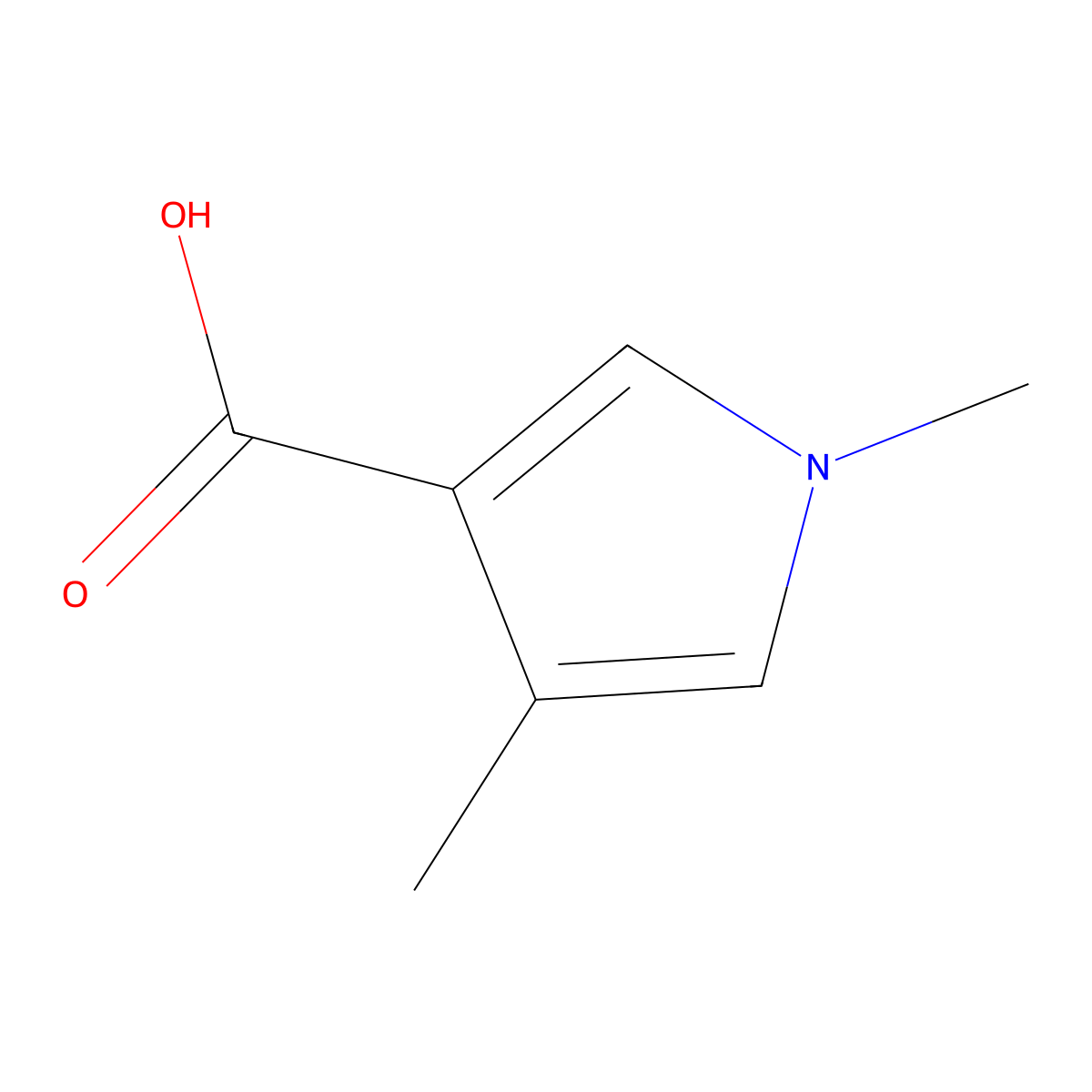 1,4-dimethyl-1H-pyrrole-3-carboxylic acid molecular structure, CAS 351416-83-6