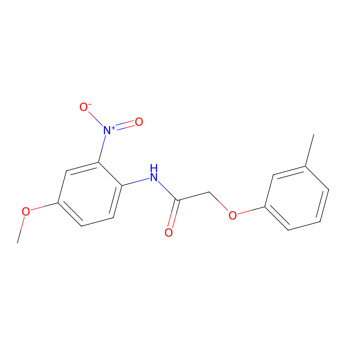 N-(4-methoxy-2-nitrophenyl)-2-(3-methylphenoxy)acetamide molecular structure, CAS 351418-72-9