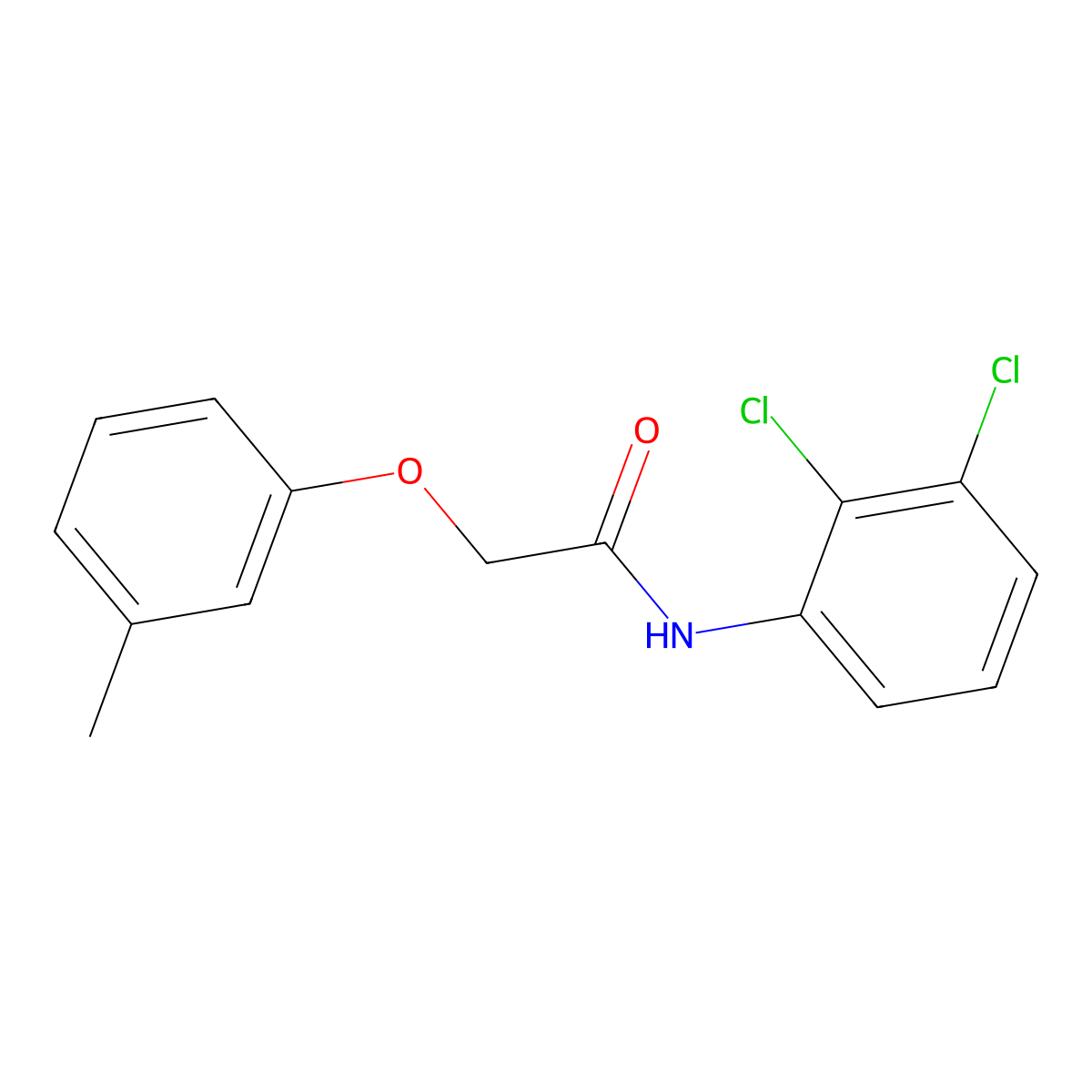 N-(2,3-dichlorophenyl)-2-(3-methylphenoxy)acetamide molecular structure, CAS 351418-73-0
