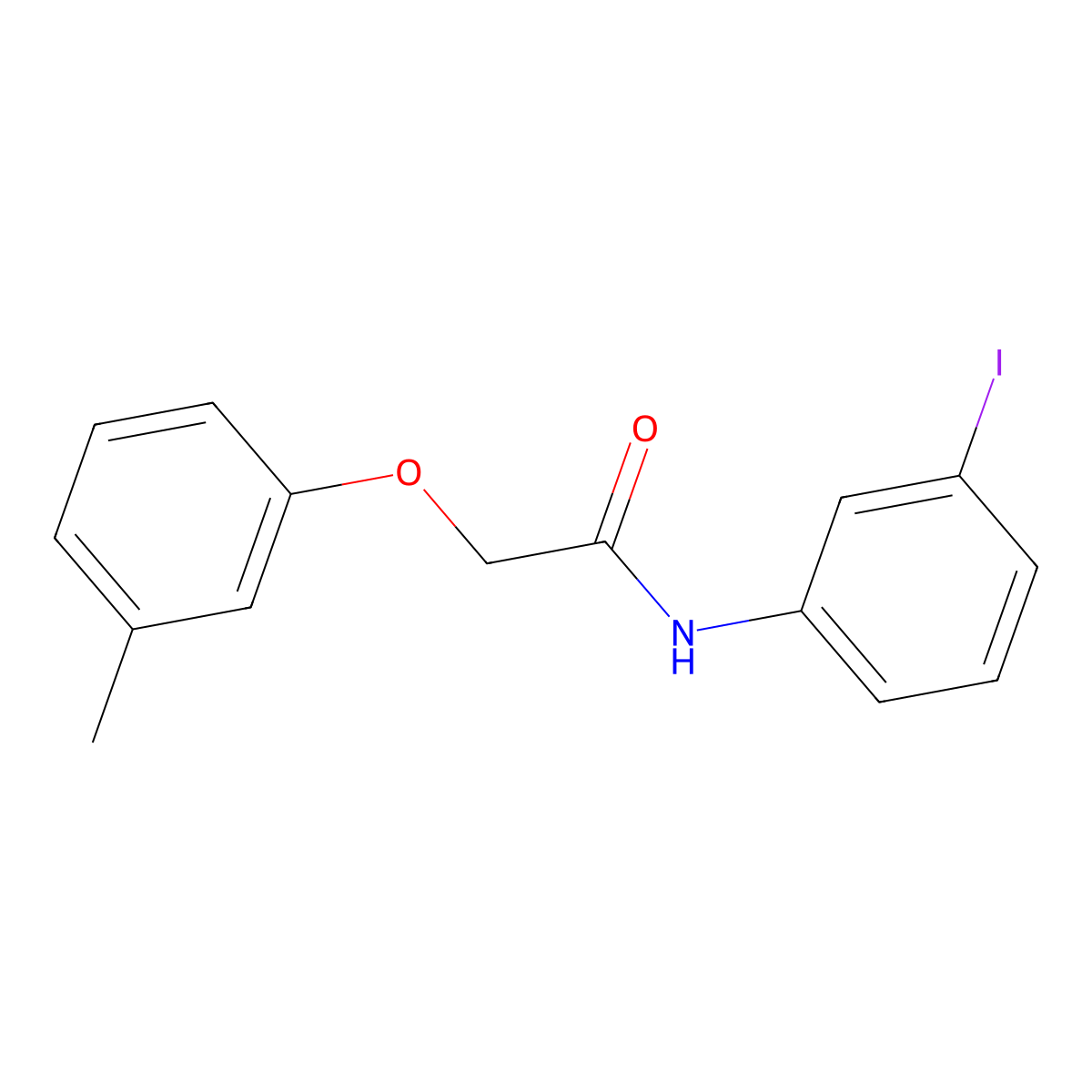 N-(3-iodophenyl)-2-(3-methylphenoxy)acetamide molecular structure, CAS 351418-74-1