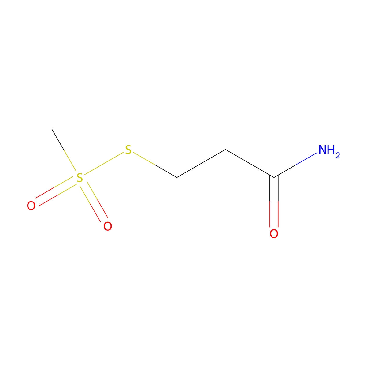 3-Methylsulfonylsulfanylpropanamide molecular structure, CAS 351422-28-1