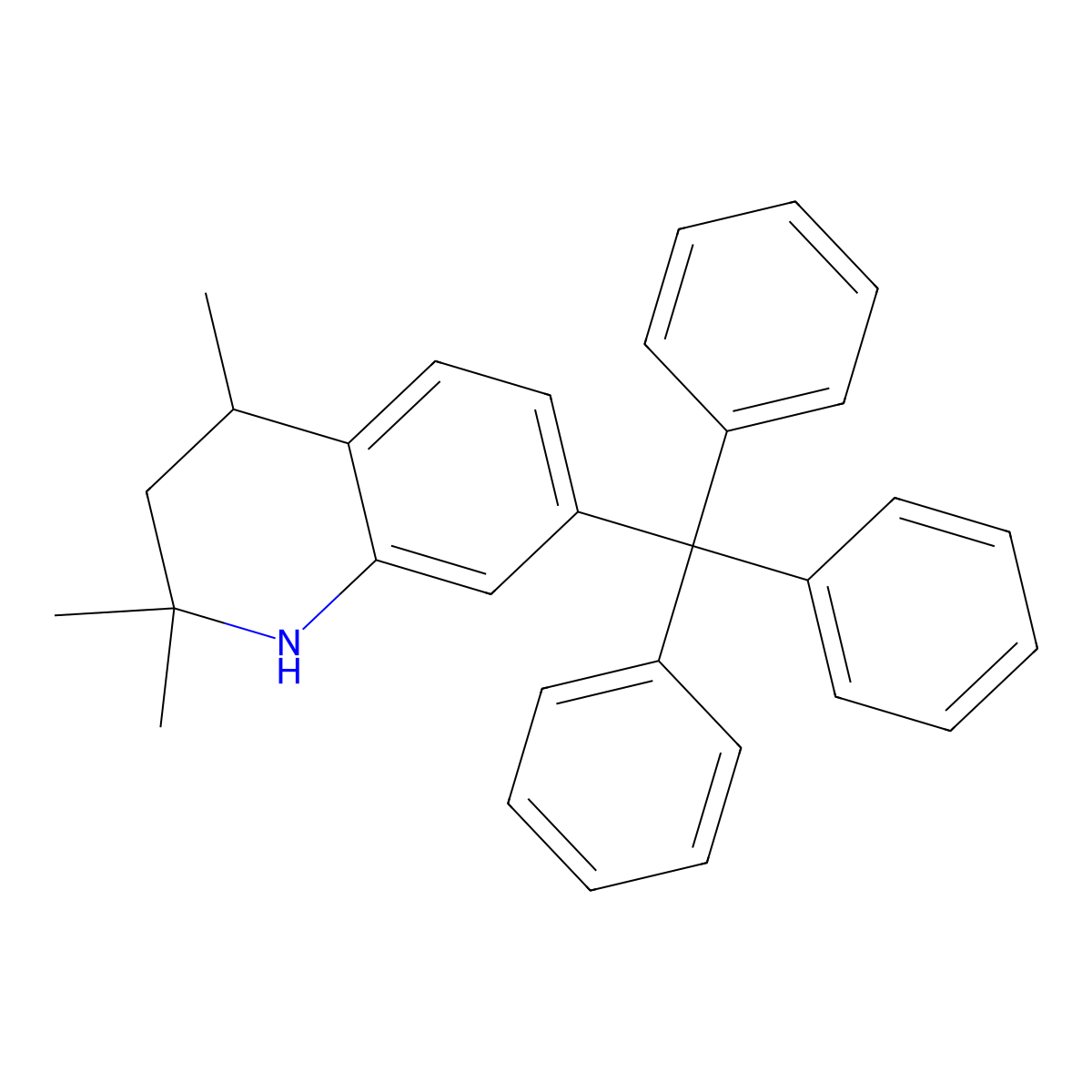 2,2,4-Trimethyl-7-trityl-1,2,3,4-tetrahydroquinoline molecular structure, CAS 351423-76-2