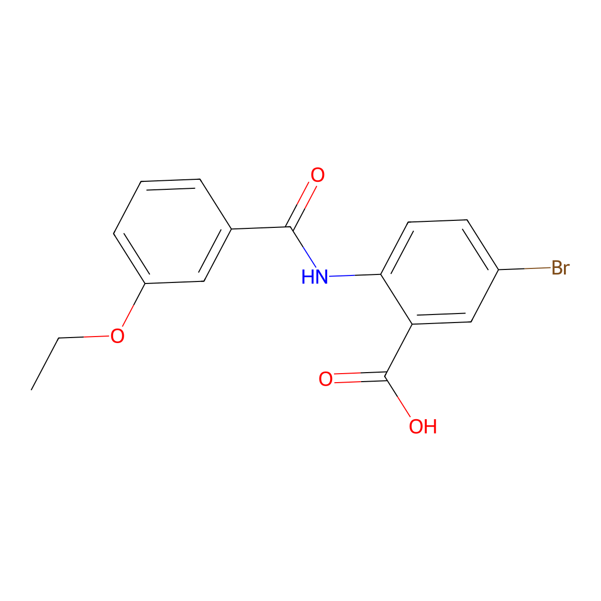 5-Bromo-2-[(3-ethoxybenzoyl)amino]benzoic acid molecular structure, CAS 351424-15-2