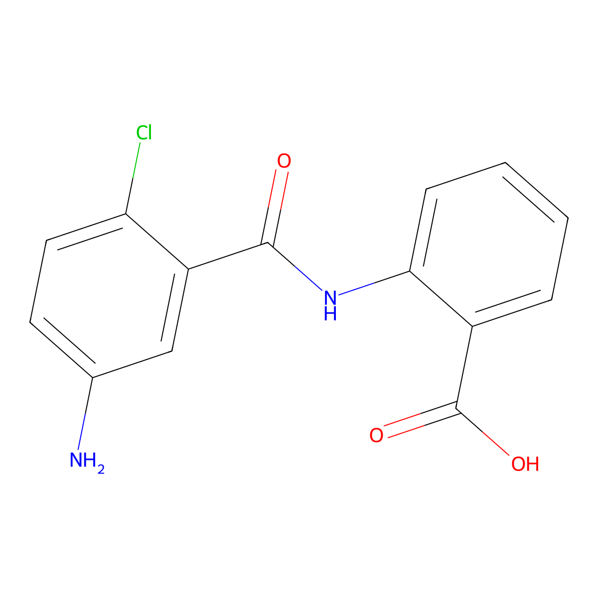2-[(5-Amino-2-chlorobenzoyl)amino]benzoic acid molecular structure, CAS 351424-45-8