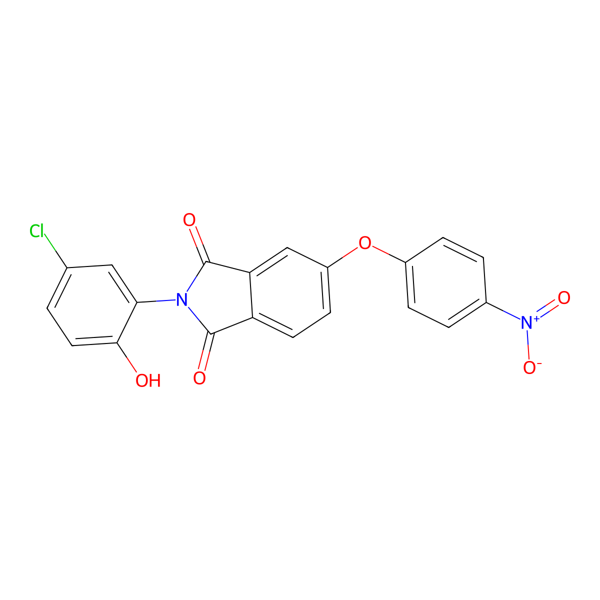 2-(5-Chloro-2-hydroxyphenyl)-5-(4-nitrophenoxy)isoindole-1,3-dione molecular structure, CAS 351424-56-1