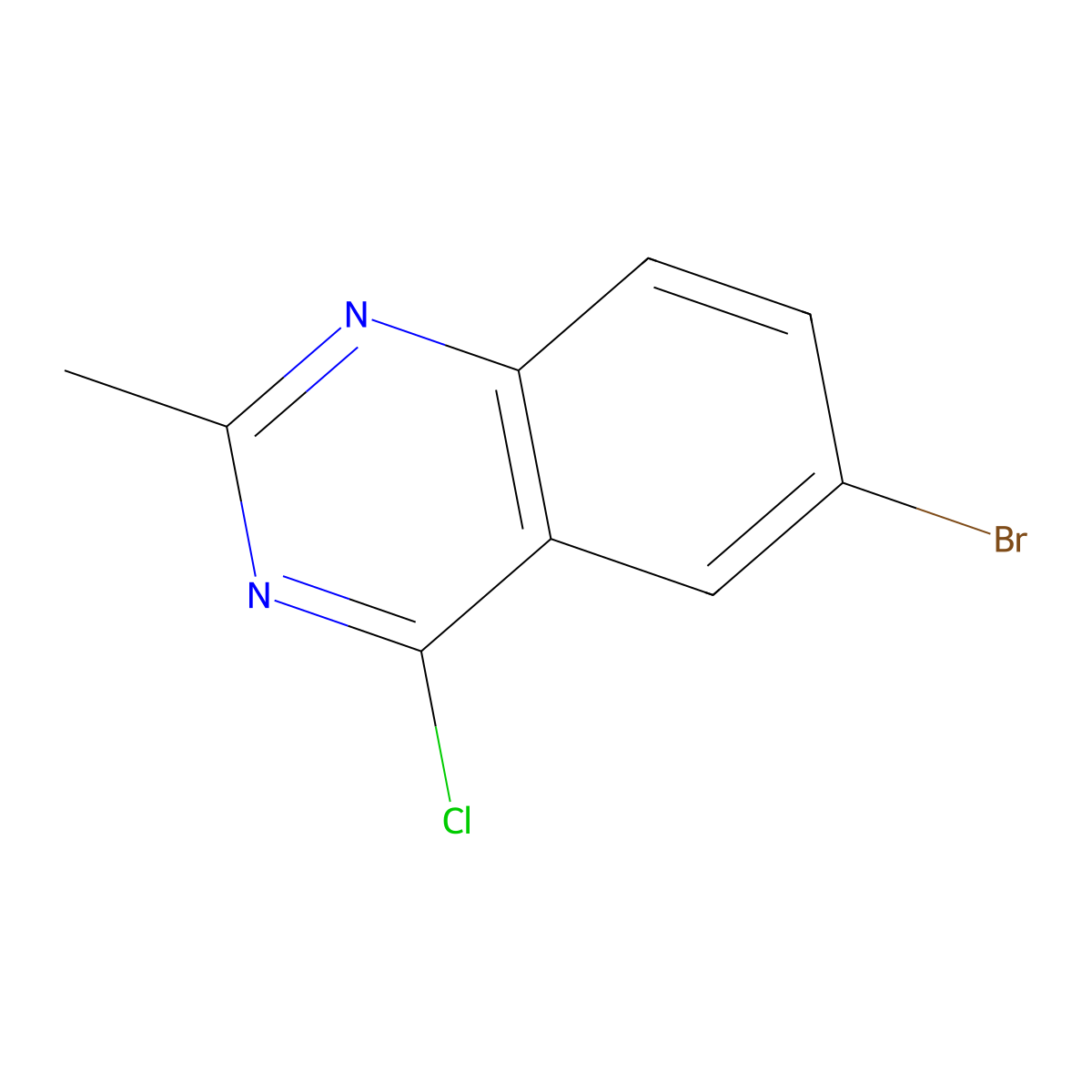 6-Bromo-4-chloro-2-methylquinazoline molecular structure, CAS 351426-04-5