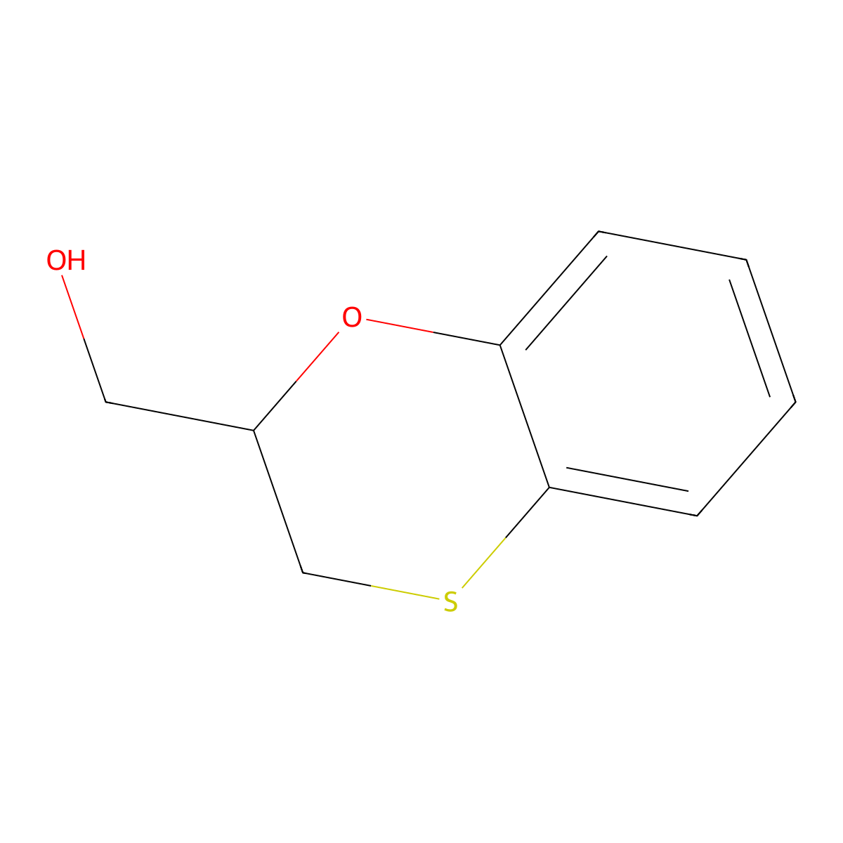 2,3-Dihydro-1,4-benzoxathiin-2-ylmethanol molecular structure, CAS 35143-11-4