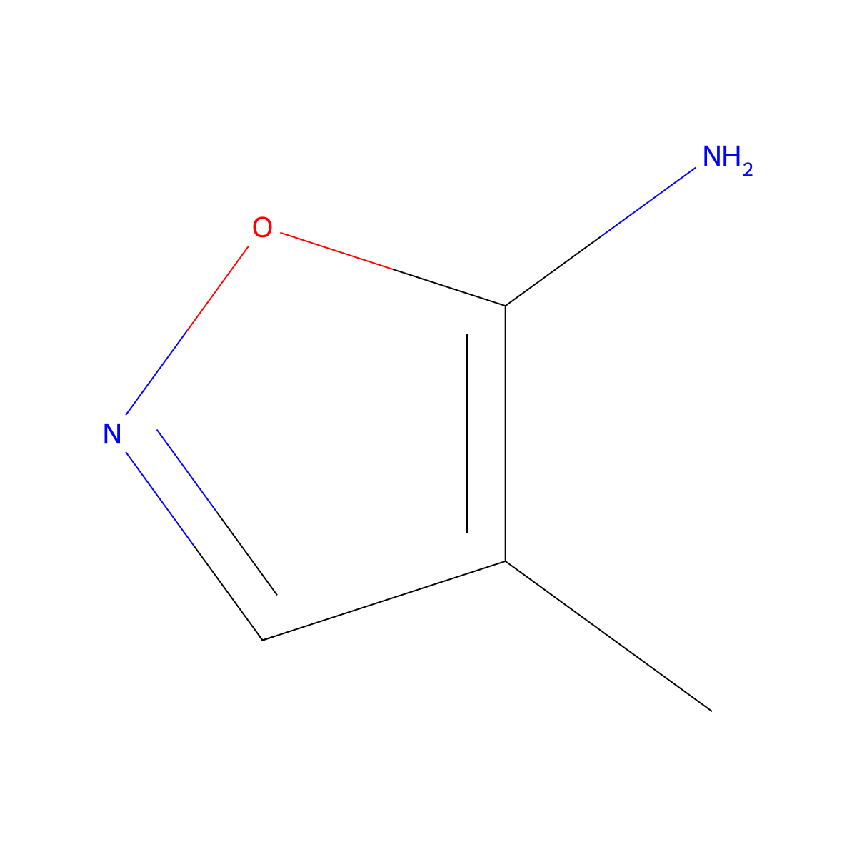 4-Methyl-1,2-oxazol-5-amine molecular structure, CAS 35143-75-0