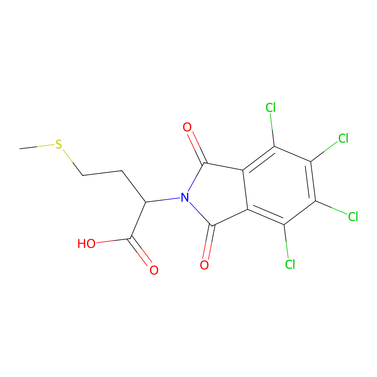 4-(Methylthio)-2-(4,5,6,7-tetrachloro-1,3-dioxo-1,3-dihydro-2H-isoindol-2-yl)butanoic acid molecular structure, CAS 351436-89-0