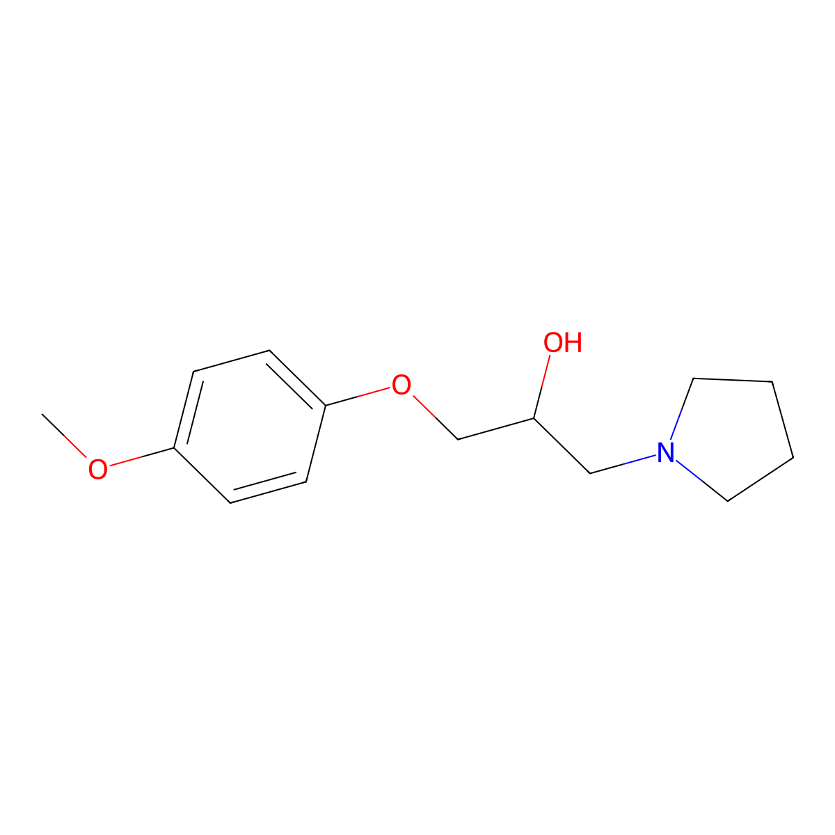 1-(4-Methoxyphenoxy)-3-pyrrolidin-1-ylpropan-2-ol molecular structure, CAS 351437-55-3