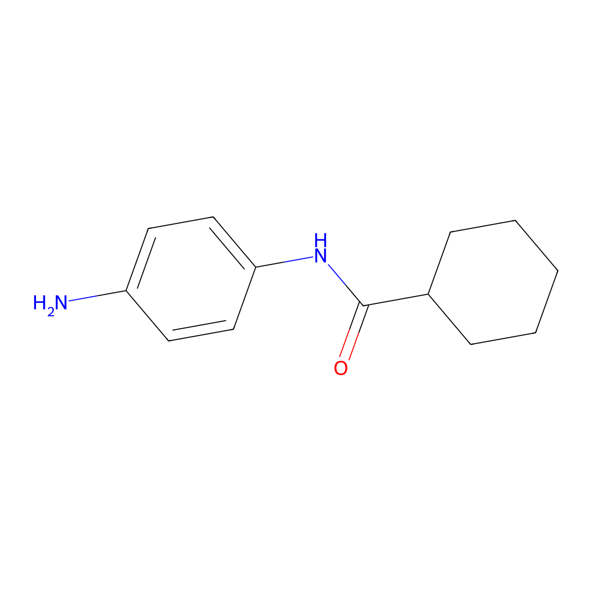 N-(4-aminophenyl)cyclohexanecarboxamide molecular structure, CAS 351437-78-0