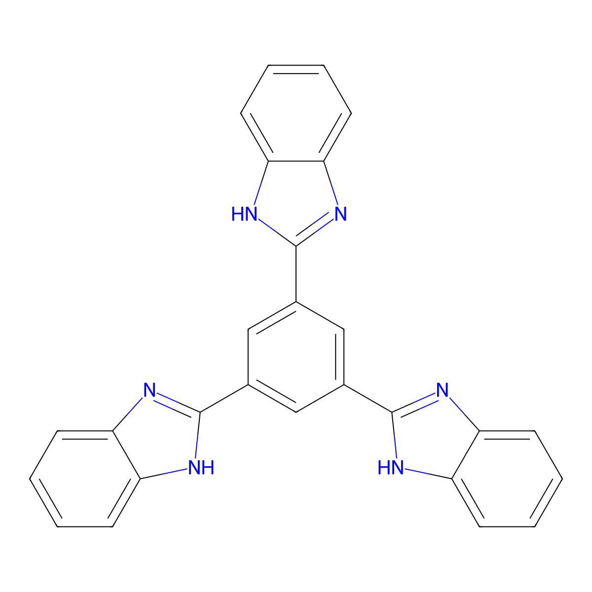 1,3,5-Tri(2-benzimidazolyl)benzene molecular structure, CAS 351437-96-2