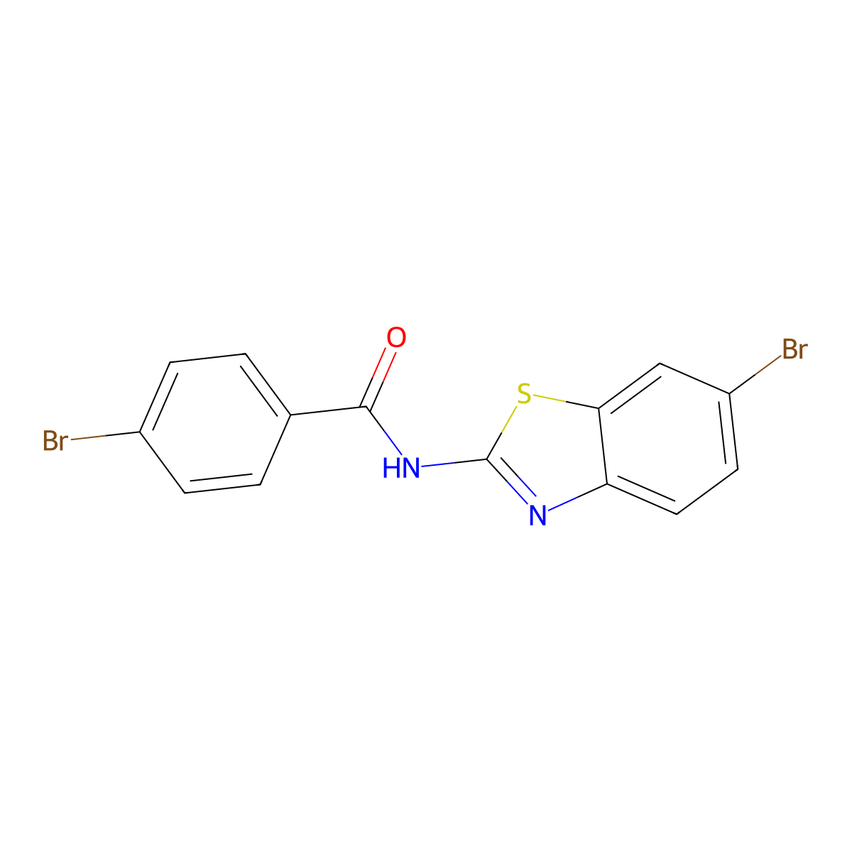 4-bromo-N-(6-bromo-1,3-benzothiazol-2-yl)benzamide molecular structure, CAS 351438-03-4