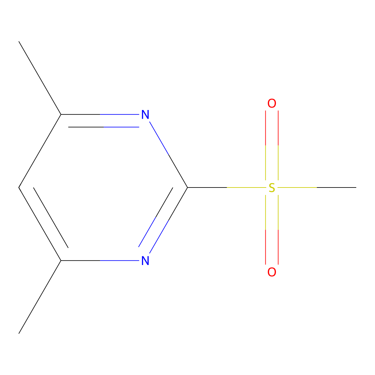 4,6-Dimethyl-2-methylsulfonylpyrimidine molecular structure, CAS 35144-22-0