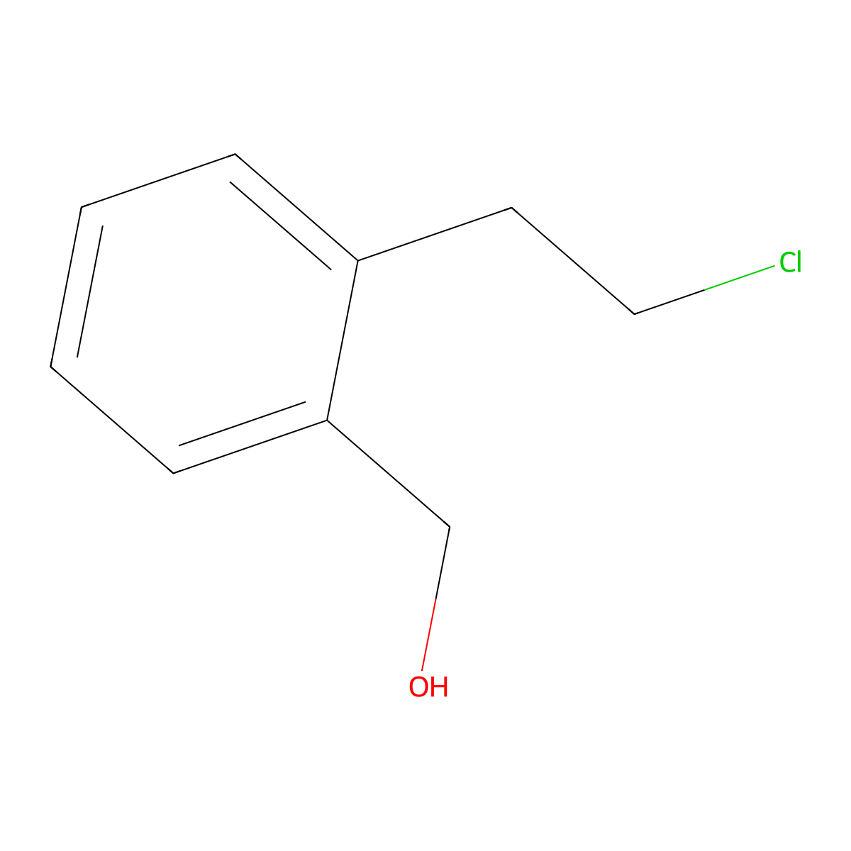 [2-(2-Chloroethyl)phenyl]methanol molecular structure, CAS 35144-25-3