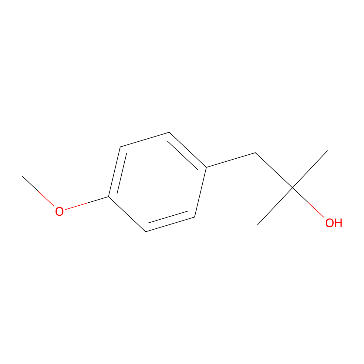 1-(4-Methoxyphenyl)-2-methyl-2-propanol molecular structure, CAS 35144-39-9