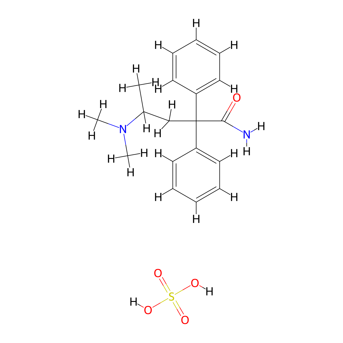 Aminopentamide Sulfate molecular structure, CAS 35144-63-9