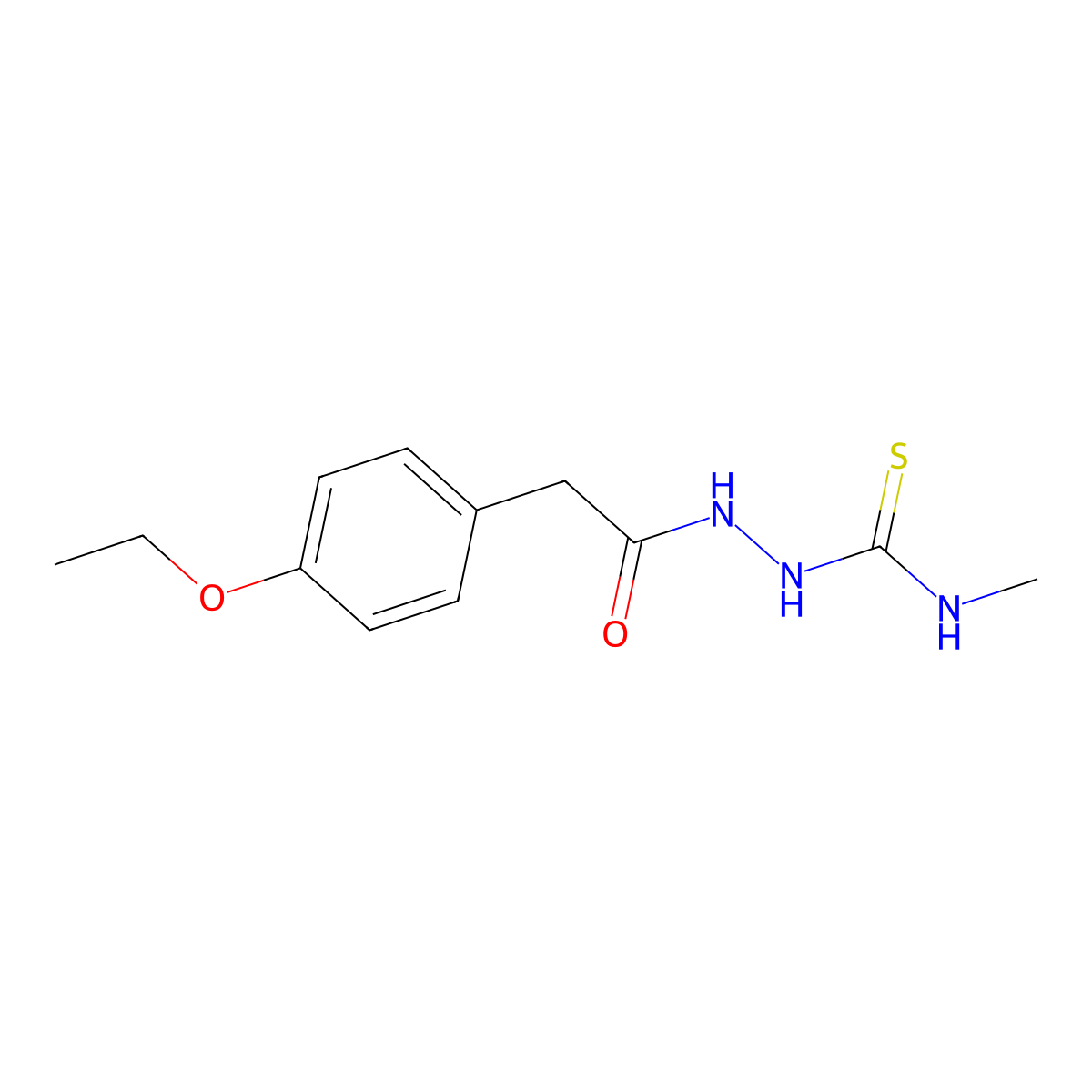 1-[[2-(4-Ethoxyphenyl)acetyl]amino]-3-methylthiourea molecular structure, CAS 351441-13-9