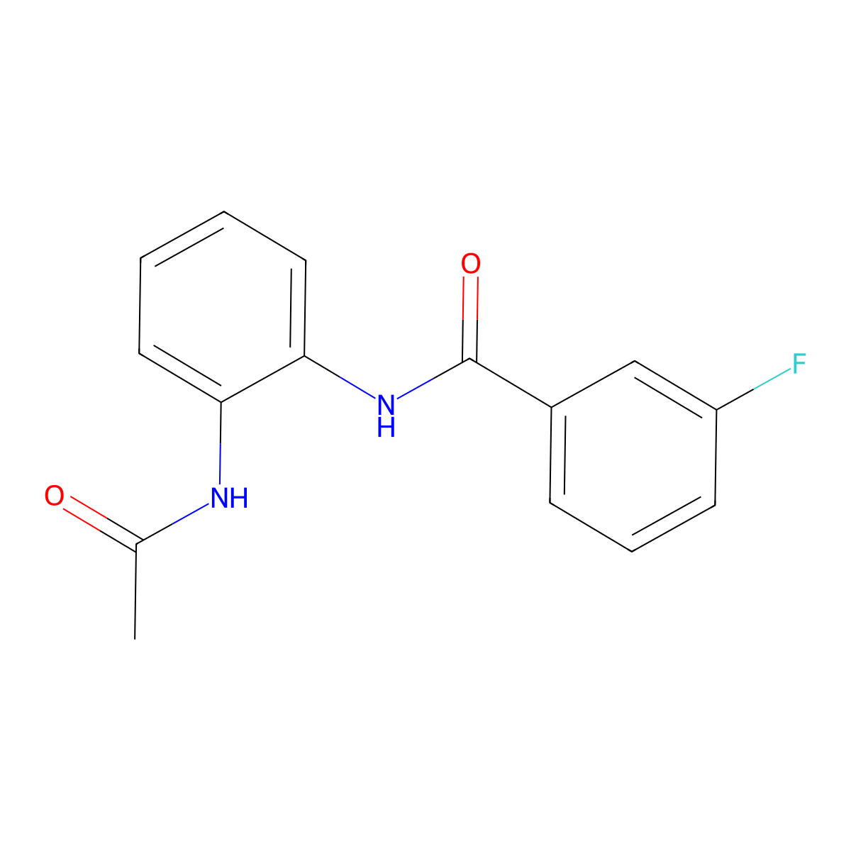 N-(2-acetamidophenyl)-3-fluorobenzamide molecular structure, CAS 351442-48-3