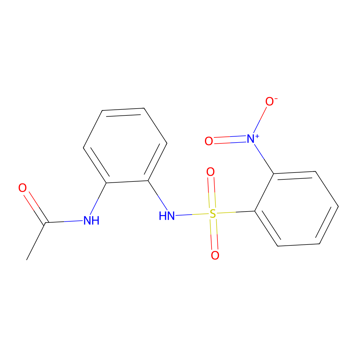 N-[2-[(2-nitrophenyl)sulfonylamino]phenyl]acetamide molecular structure, CAS 351442-63-2