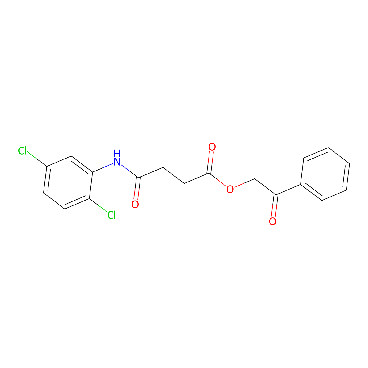Phenacyl 4-(2,5-dichloroanilino)-4-oxobutanoate molecular structure, CAS 351443-40-8