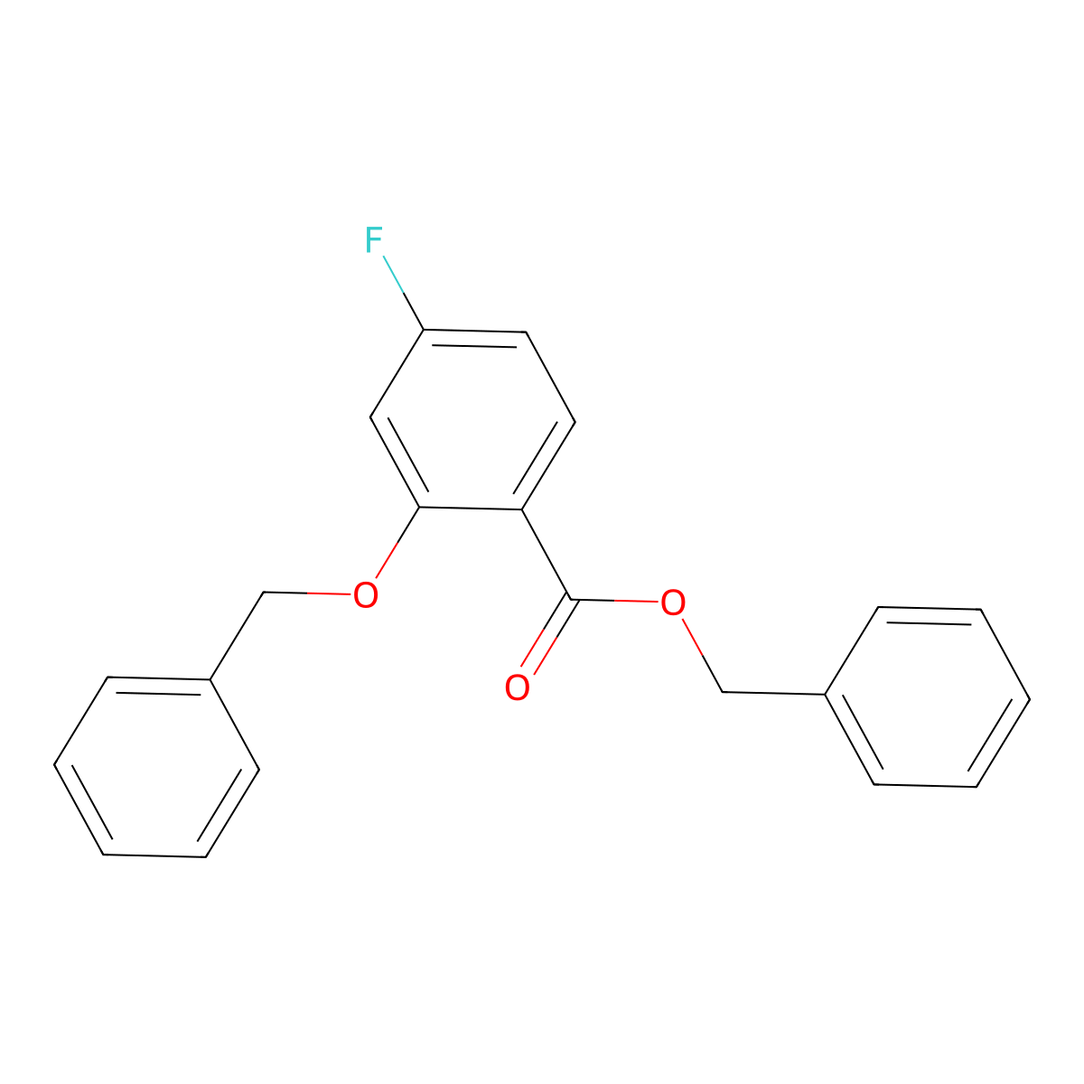 Benzyl 2-(benzyloxy)-4-fluorobenzoate molecular structure, CAS 351445-97-1