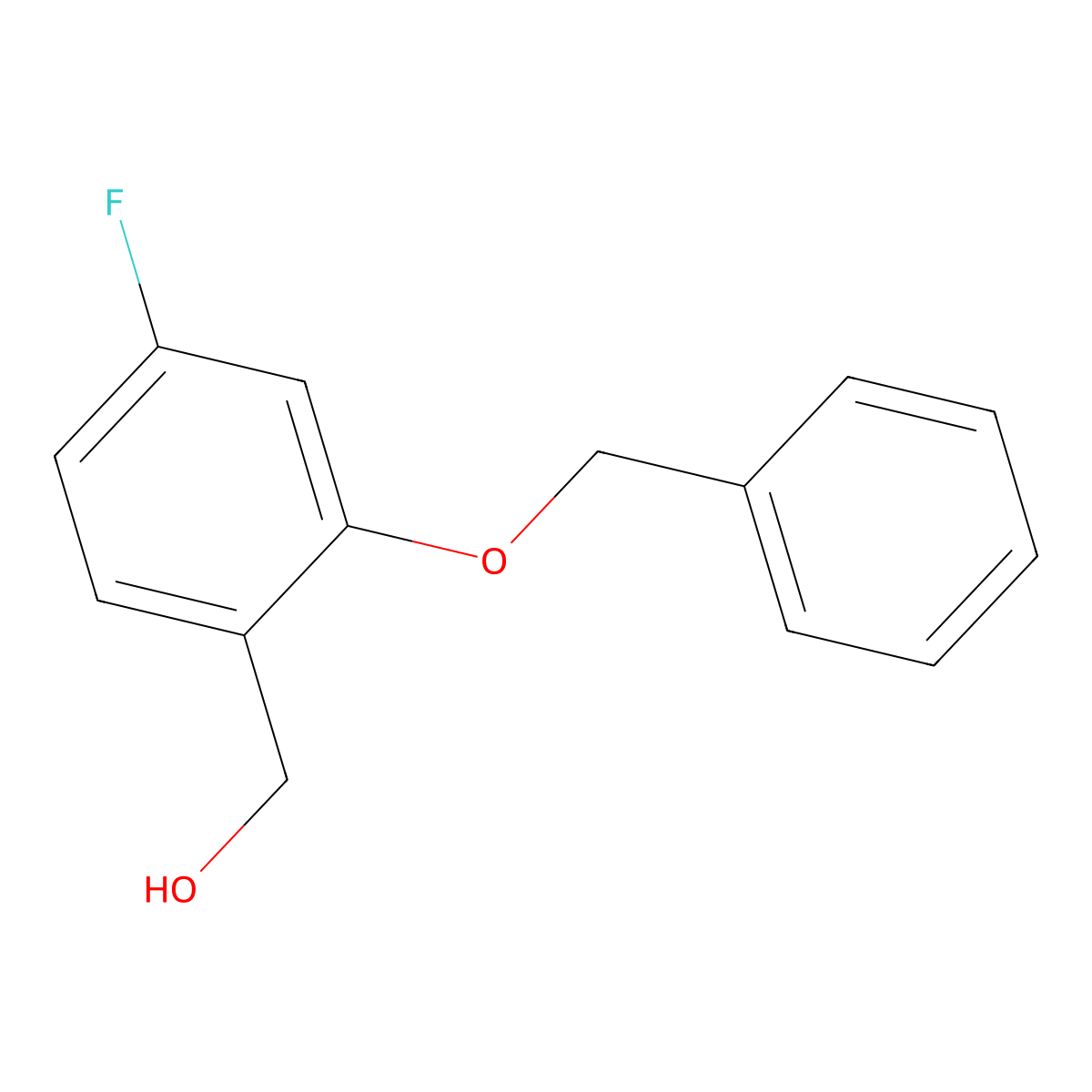 (2-(Benzyloxy)-4-fluorophenyl)methanol molecular structure, CAS 351445-99-3