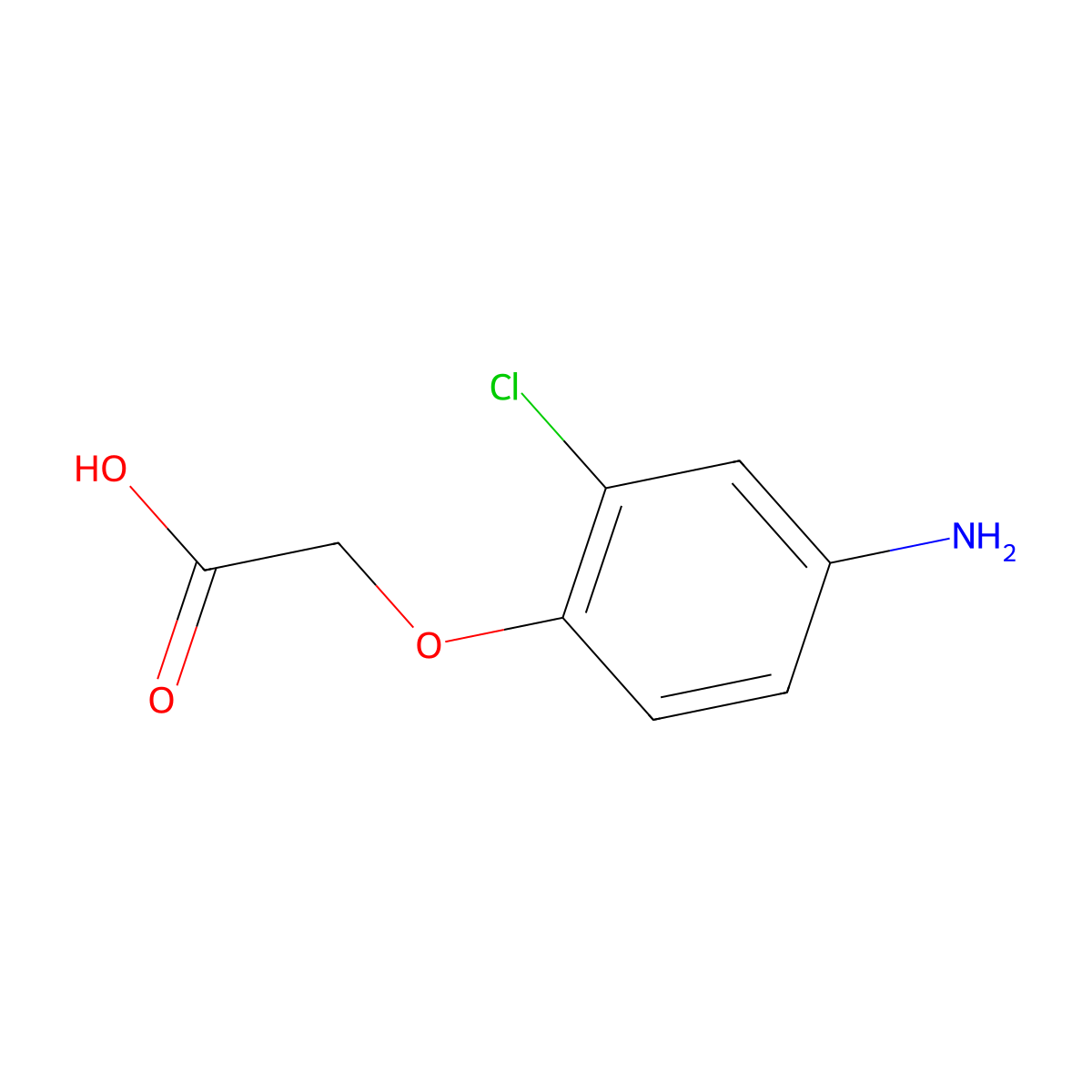 (4-Amino-2-chlorophenoxy)acetic acid molecular structure, CAS 35145-36-9