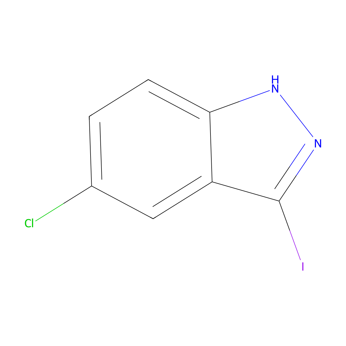 5-chloro-3-iodo-1H-indazole molecular structure, CAS 351456-45-6