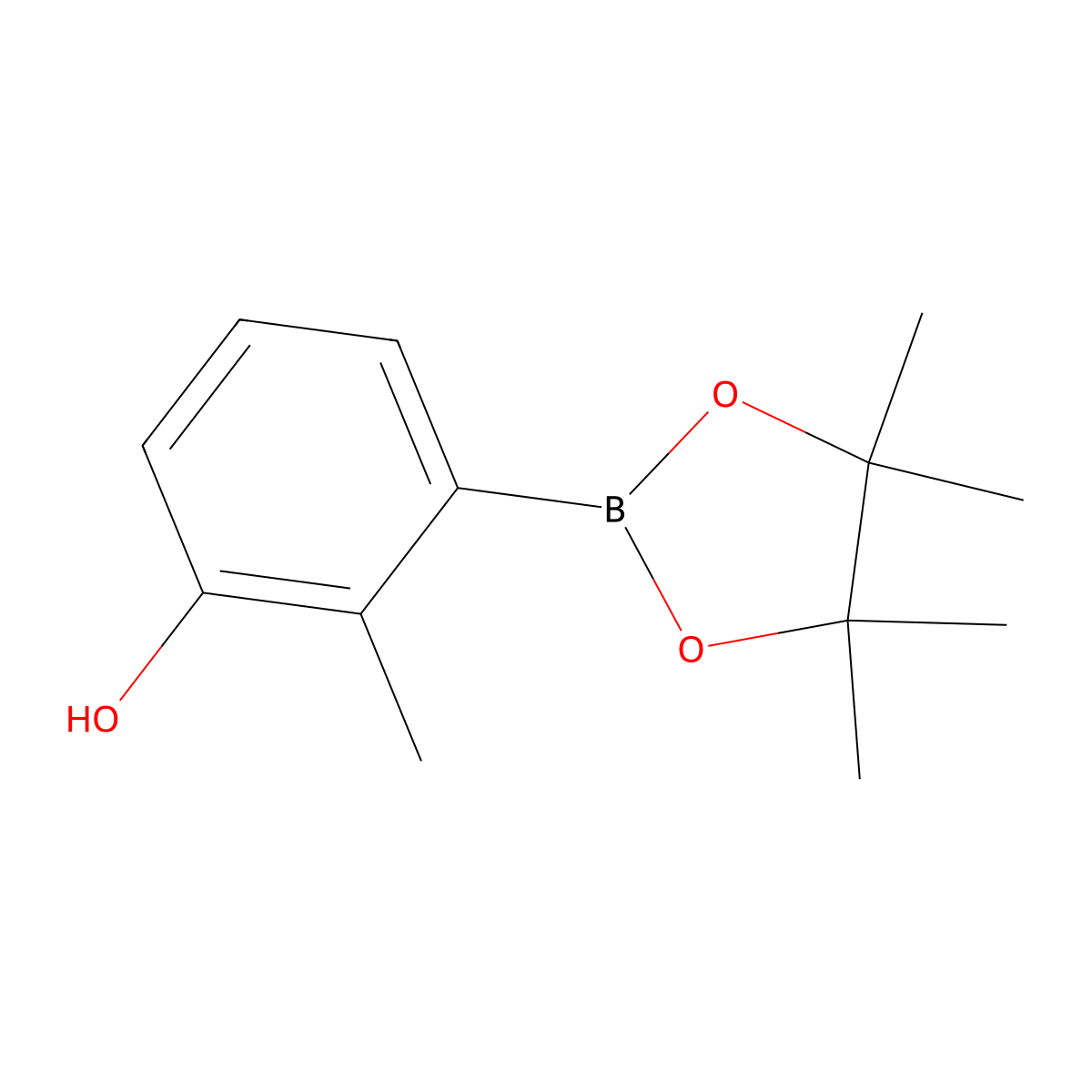 2-Methyl-3-(4,4,5,5-tetramethyl-1,3,2-dioxaborolan-2-yl)phenol molecular structure, CAS 351457-33-5