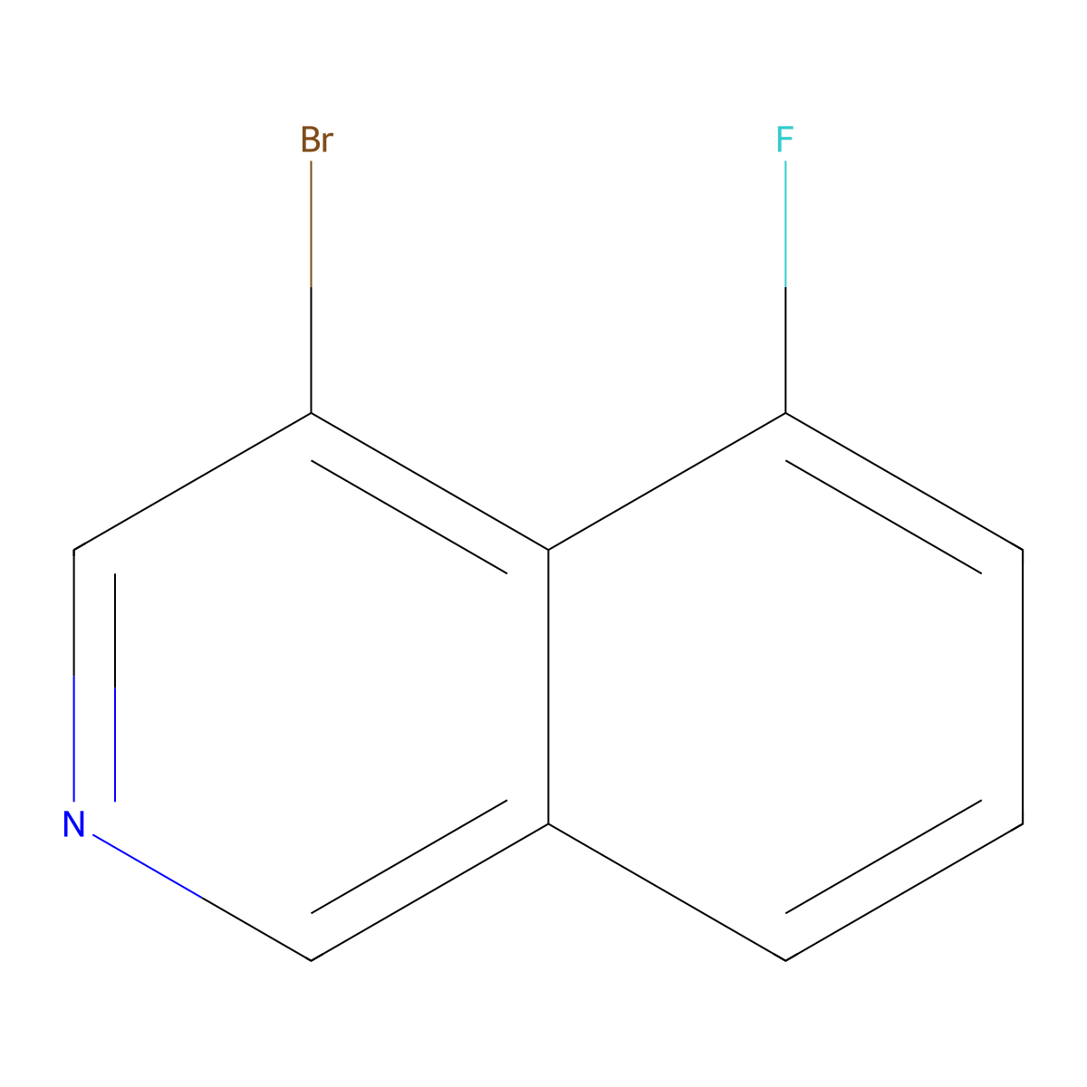 4-Bromo-5-fluoro-isoquinoline molecular structure, CAS 351457-58-4