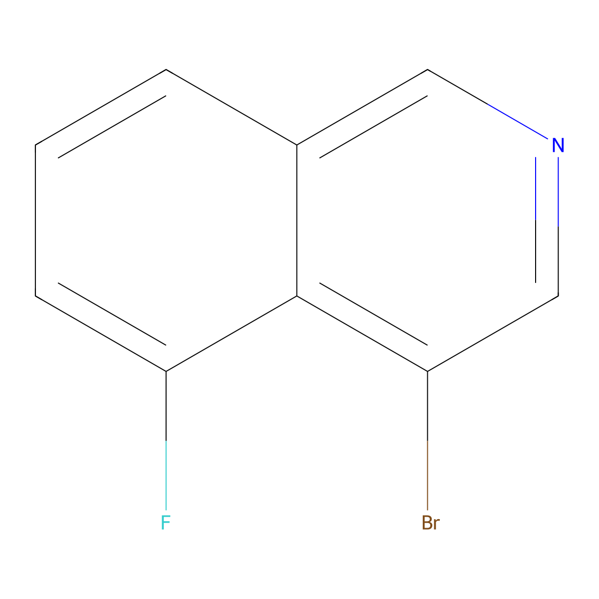 4-Bromo-5-fluoro-isoquinoline molecular structure, CAS 351457-58-4