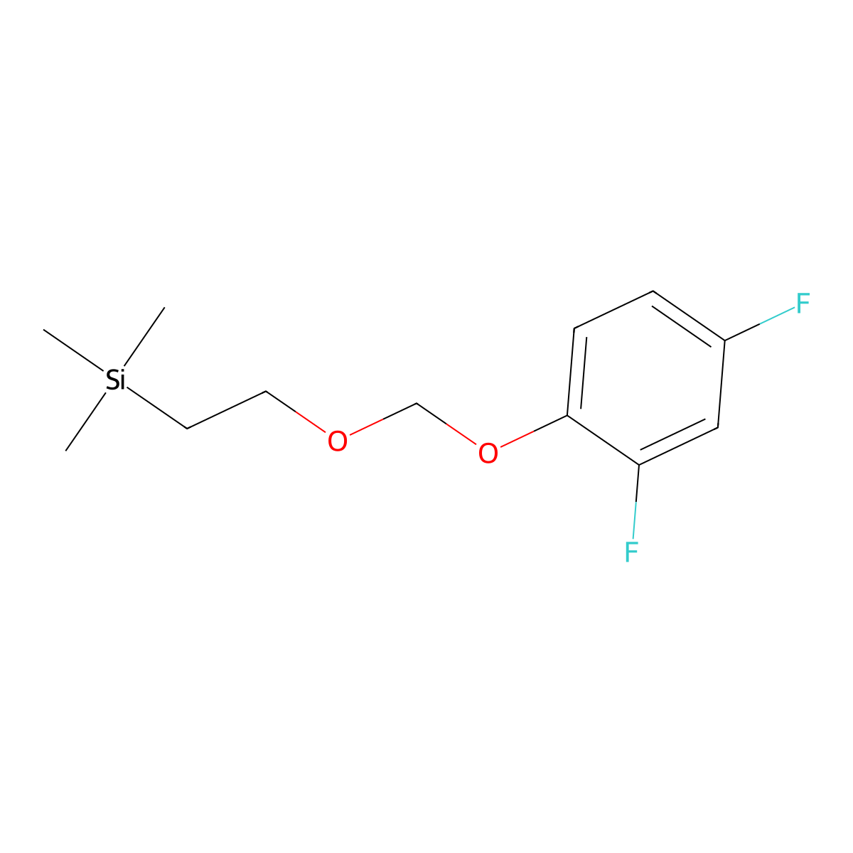 2,4-Difluoro-1-[[2-(trimethylsilyl)ethoxy]methoxy]benzene molecular structure, CAS 351457-66-4