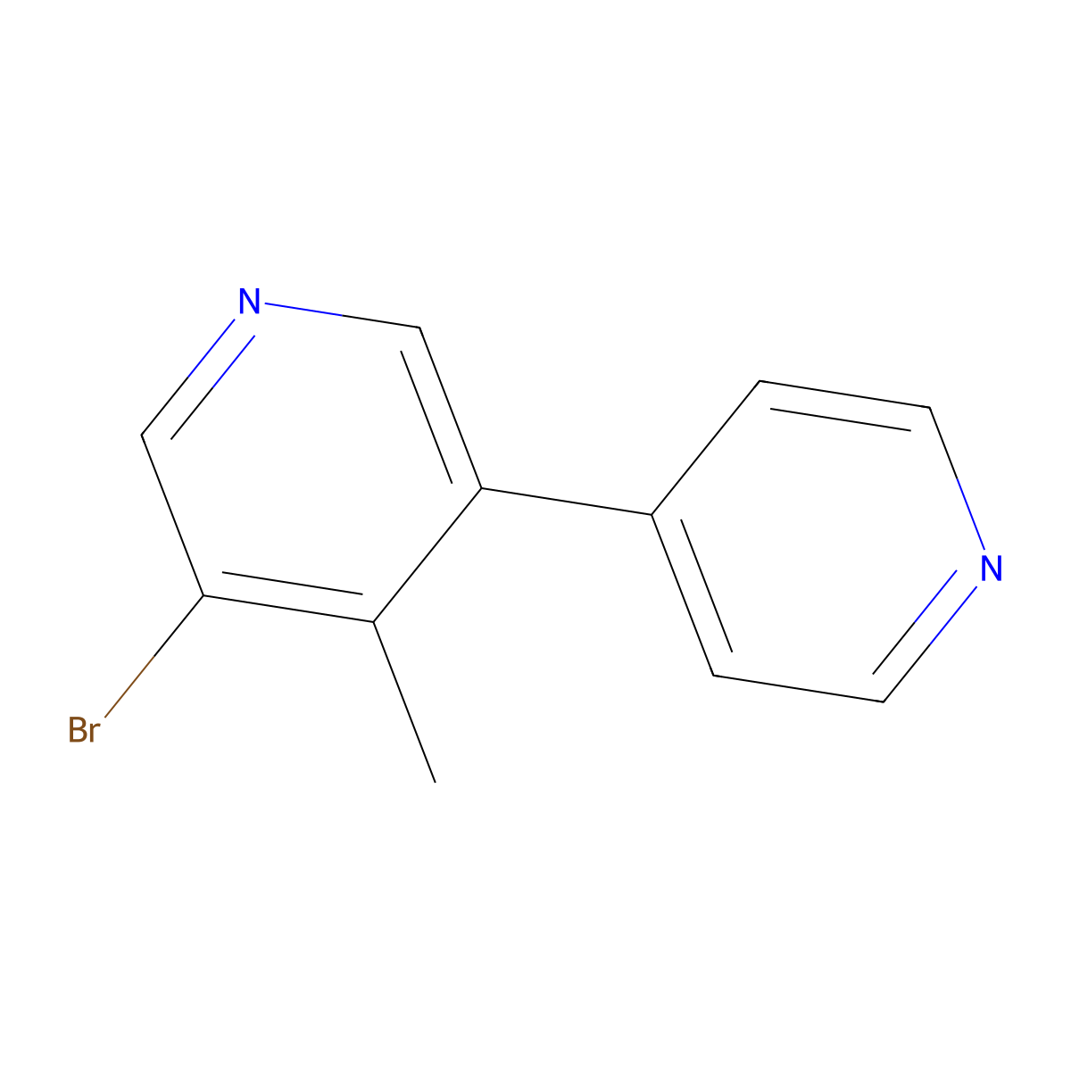 5-Bromo-4-methyl-3,4'-bipyridine molecular structure, CAS 351457-72-2
