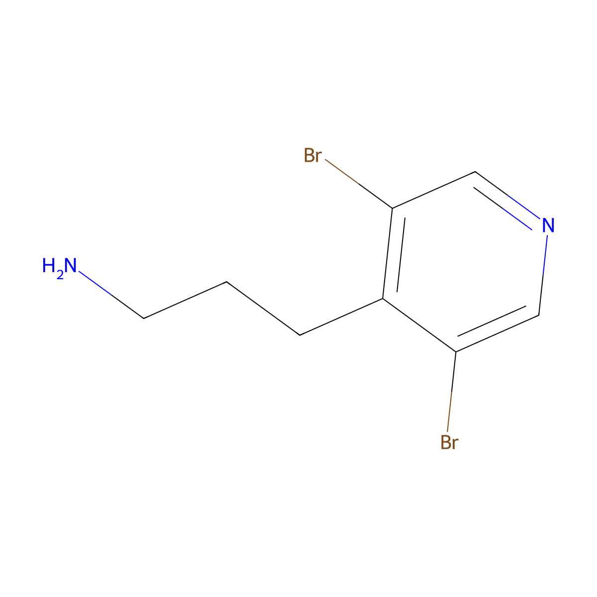 3-(3,5-Dibromopyridin-4-yl)propan-1-amine molecular structure, CAS 351457-74-4