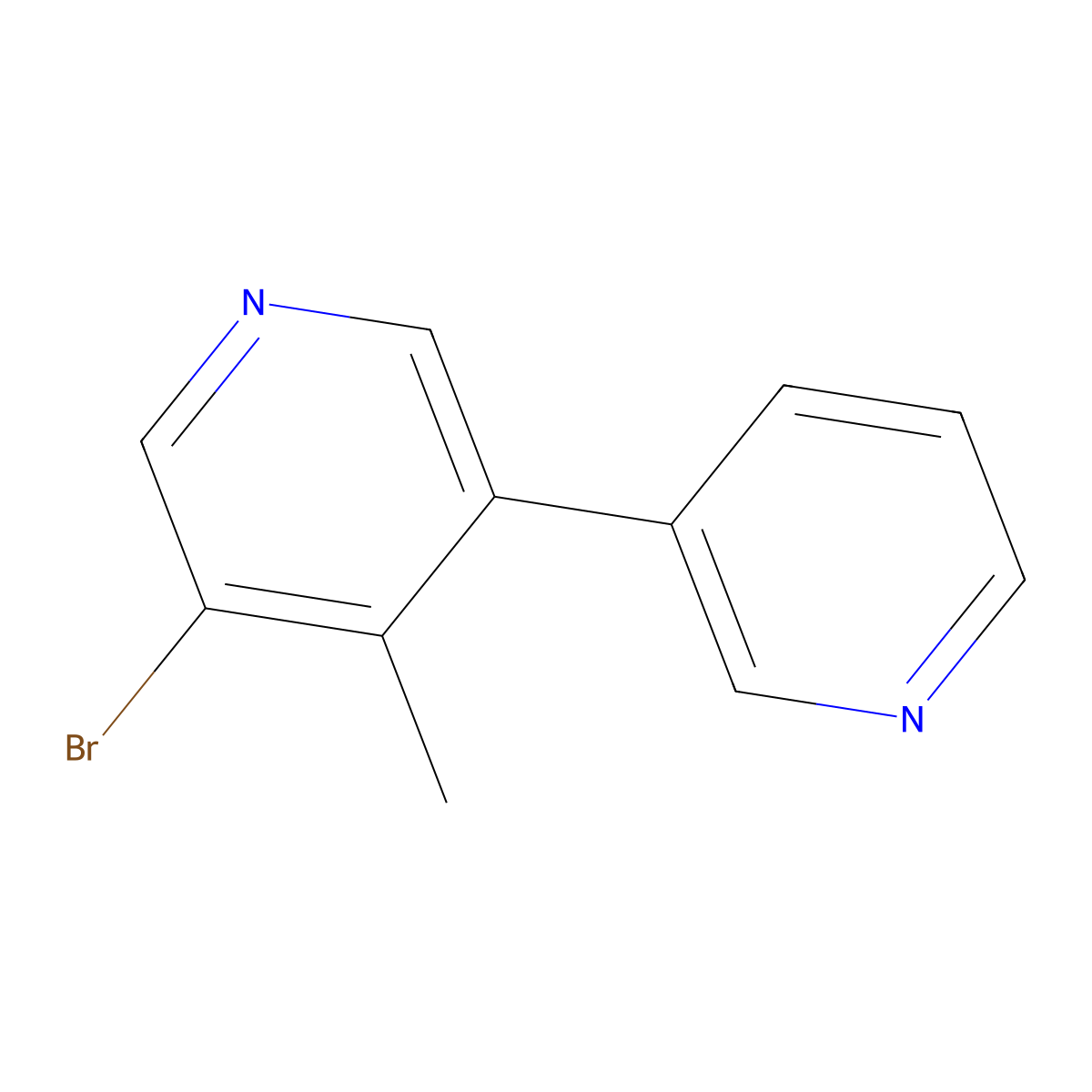 5-Bromo-4-methyl-3,3'-bipyridine molecular structure, CAS 351457-84-6