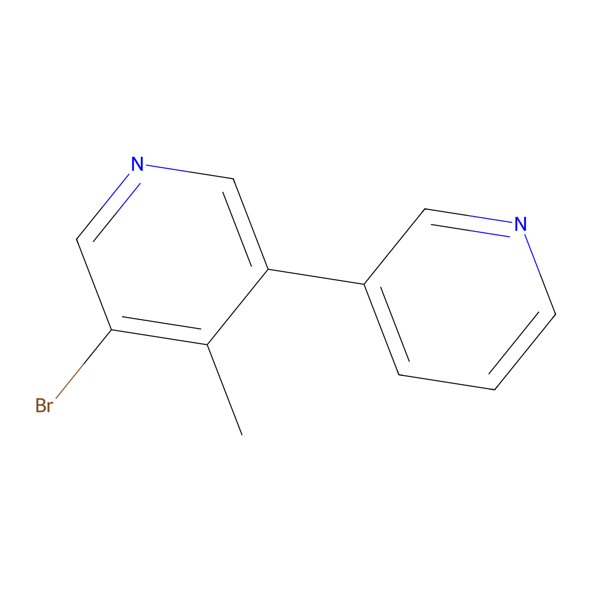 5-Bromo-4-methyl-3,3'-bipyridine molecular structure, CAS 351457-84-6