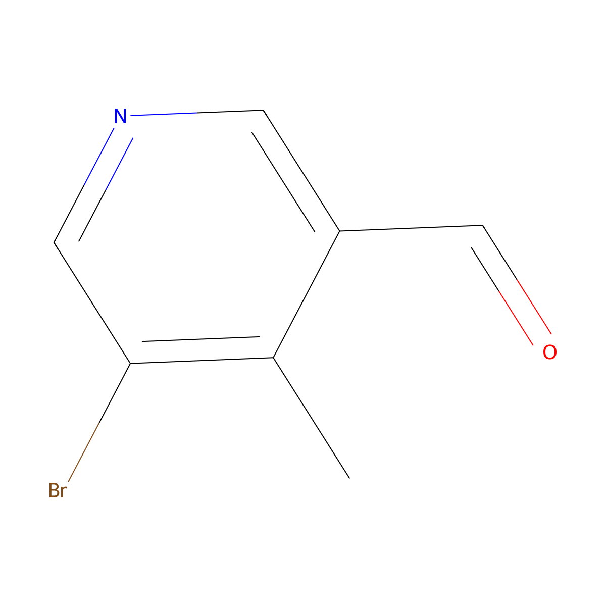 5-Bromo-4-methylpyridine-3-carbaldehyde molecular structure, CAS 351457-86-8
