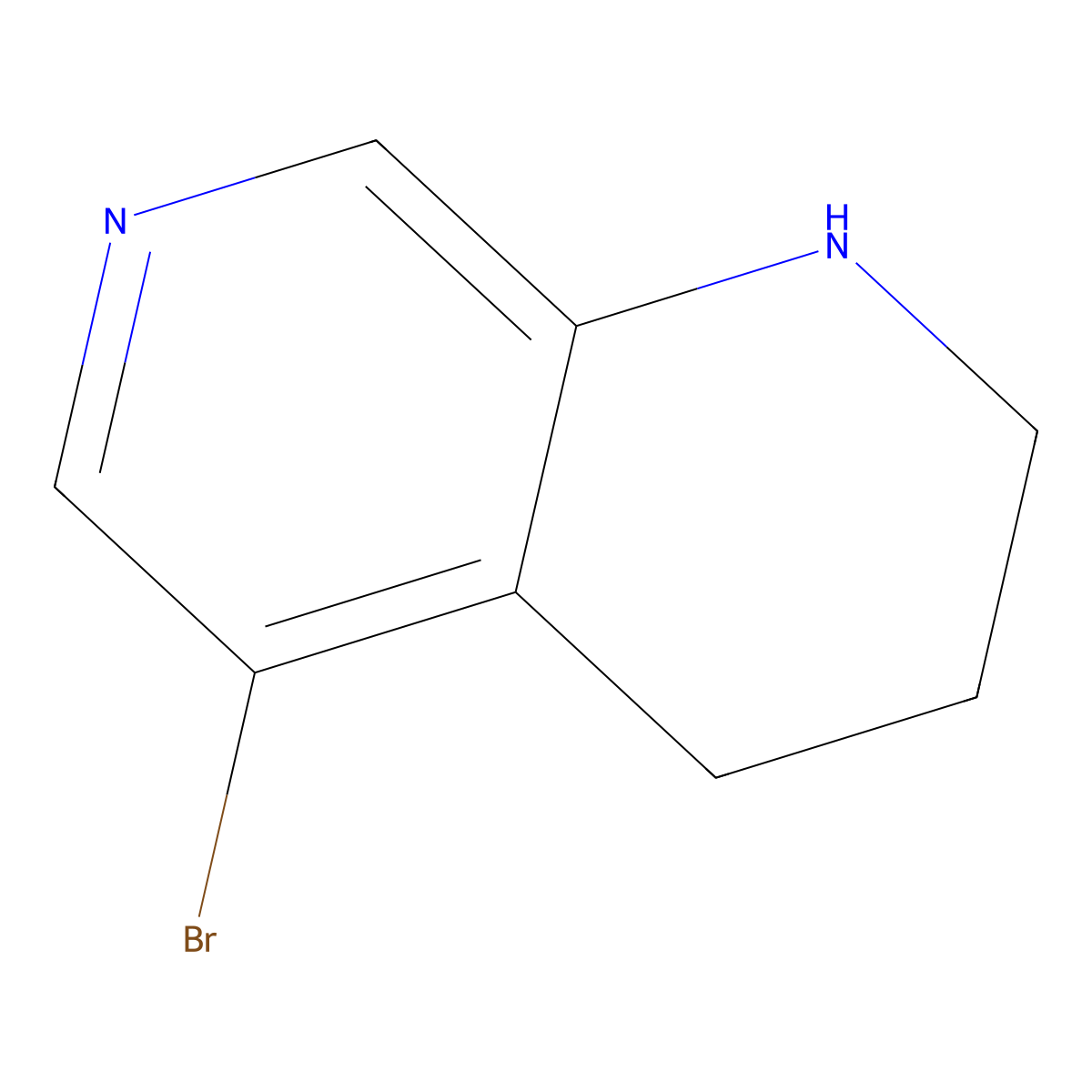 5-Bromo-1,2,3,4-tetrahydro-1,7-naphthyridine molecular structure, CAS 351457-97-1