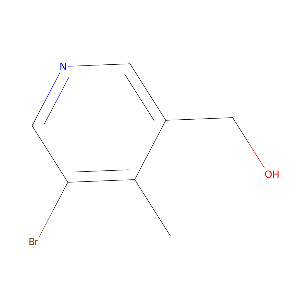 (5-Bromo-4-methylpyridin-3-yl)methanol molecular structure, CAS 351458-17-8
