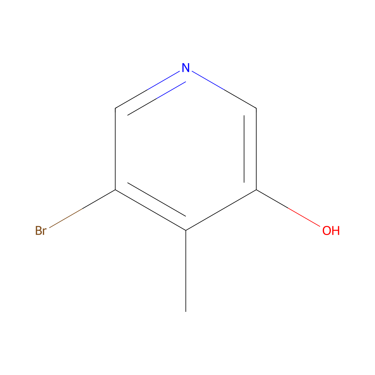 5-Bromo-4-methylpyridin-3-ol molecular structure, CAS 351458-21-4