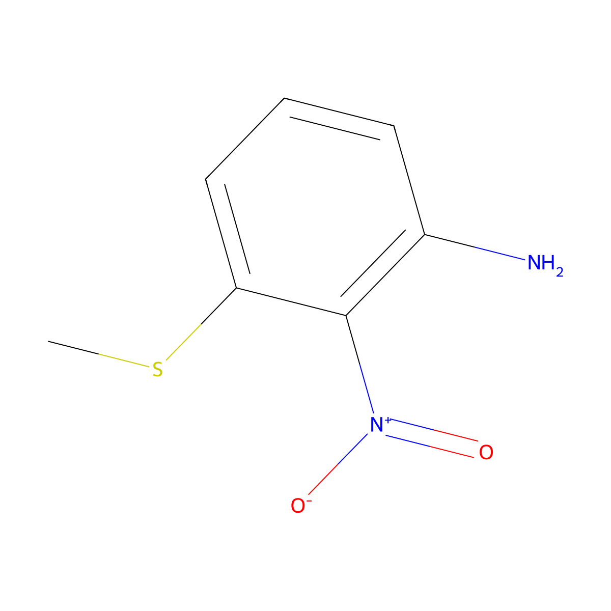 3-(Methylthio)-2-nitroaniline molecular structure, CAS 351458-30-5