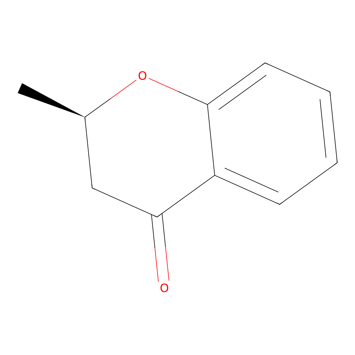 (2R)-2-methyl-3,4-dihydro-2H-1-benzopyran-4-one molecular structure, CAS 351458-91-8