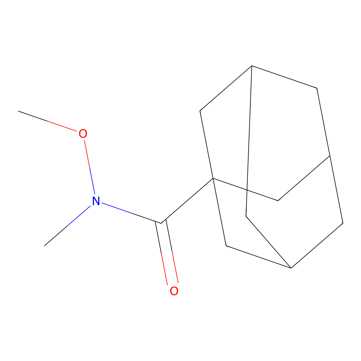 N-Methoxy-N-methyladamantane-1-carboxamide molecular structure, CAS 351464-84-1
