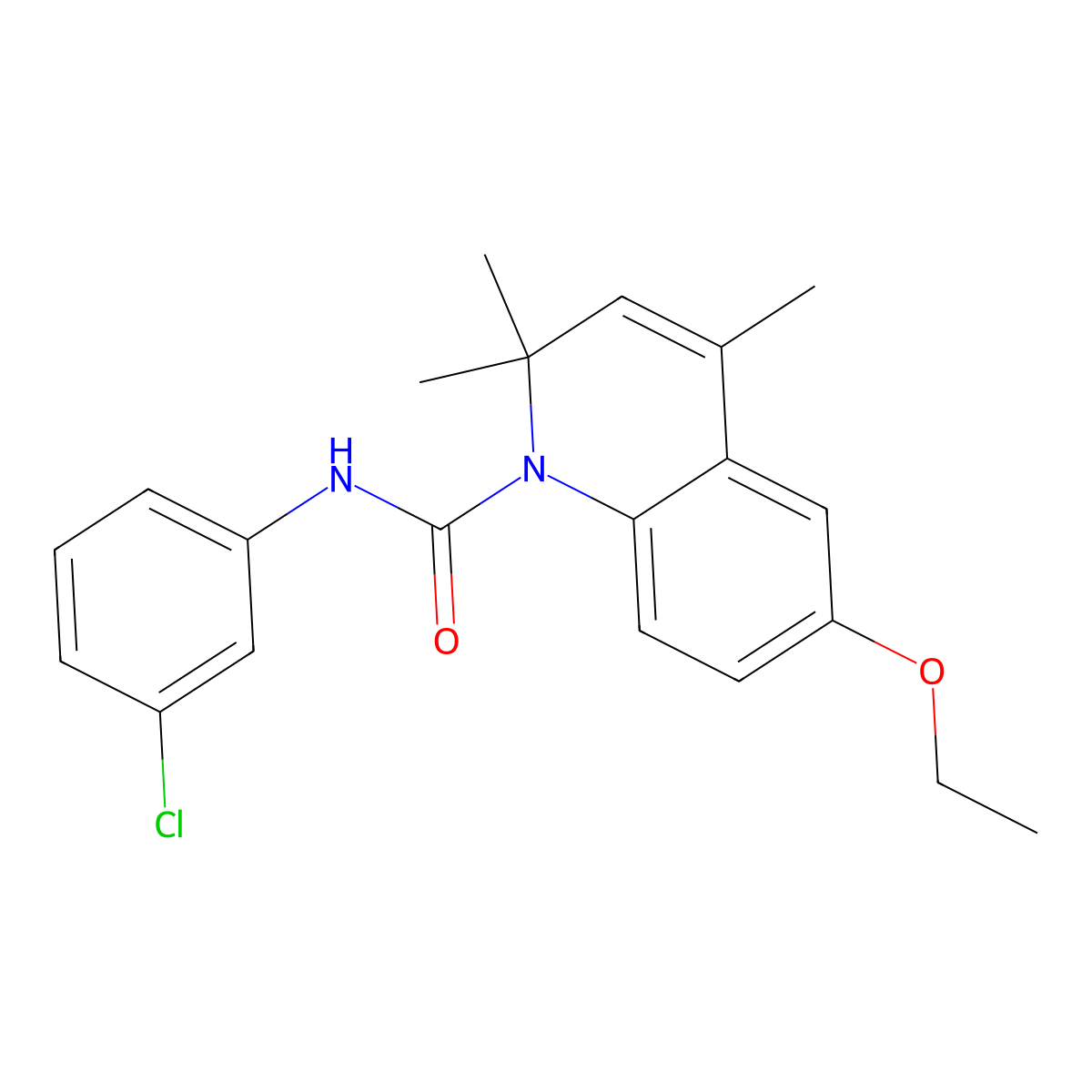 N-(3-chlorophenyl)-6-ethoxy-2,2,4-trimethylquinoline-1(2H)-carboxamide molecular structure, CAS 351469-49-3