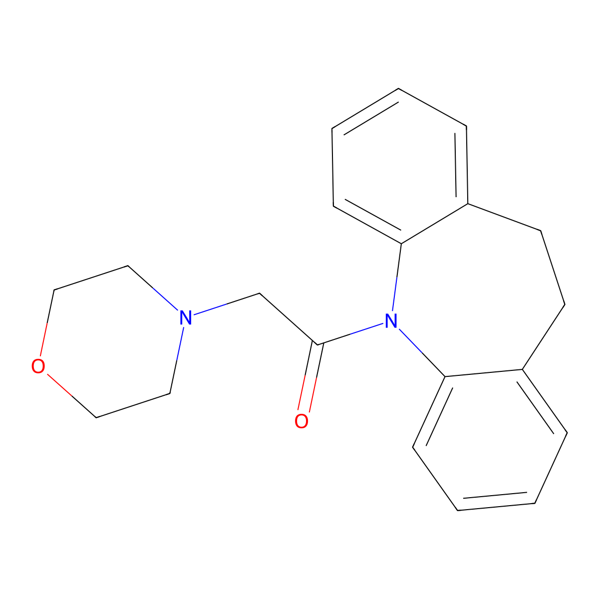 1-(5,6-Dihydrobenzo[b][1]benzazepin-11-yl)-2-morpholin-4-ylethanone molecular structure, CAS 351470-14-9