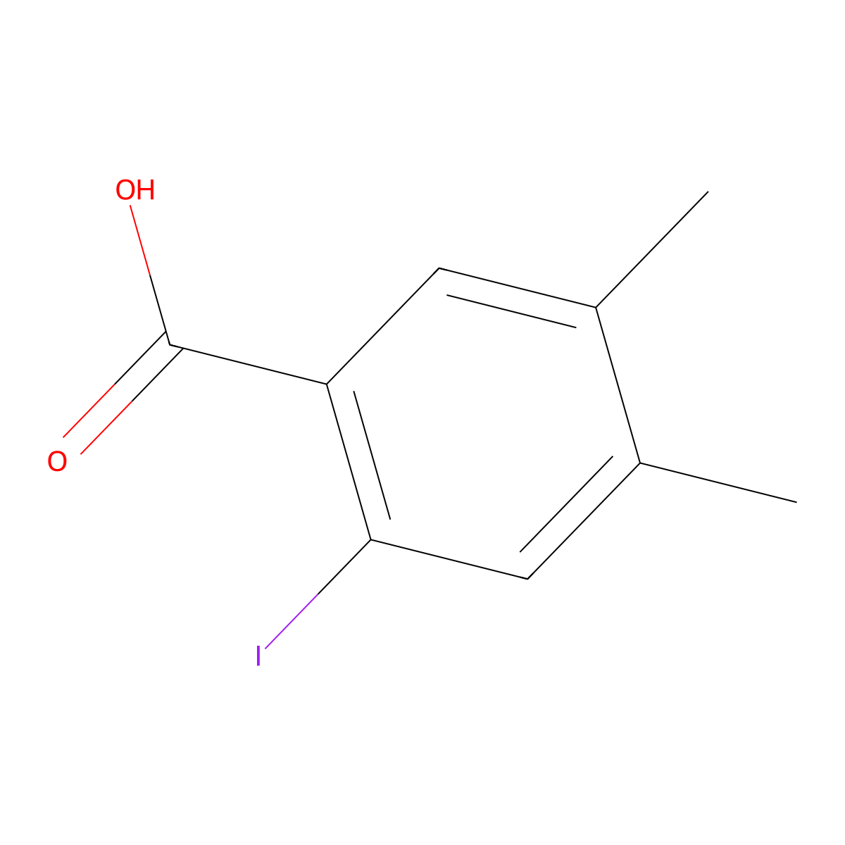 2-Iodo-4,5-dimethylbenzoic acid molecular structure, CAS 35149-23-6